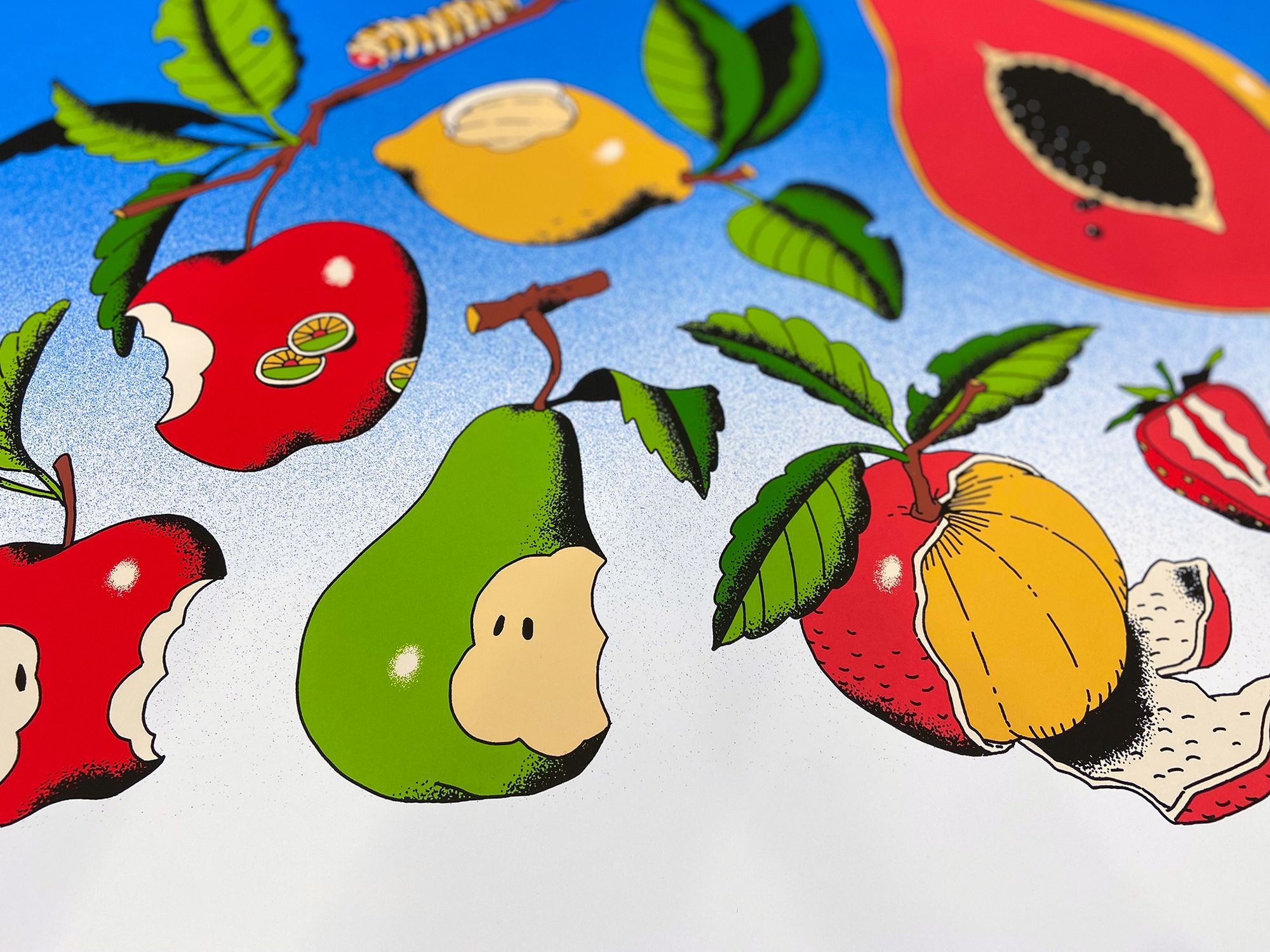 Fruit Bowl by Choo is beautiful and bright, and a great reason to talk about ink mixing.