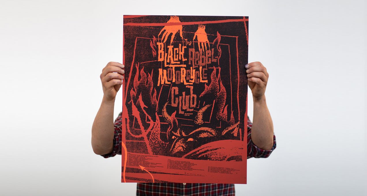 The Black Rebel Motorcycle Club tour posters, designed by Ryan Besch.