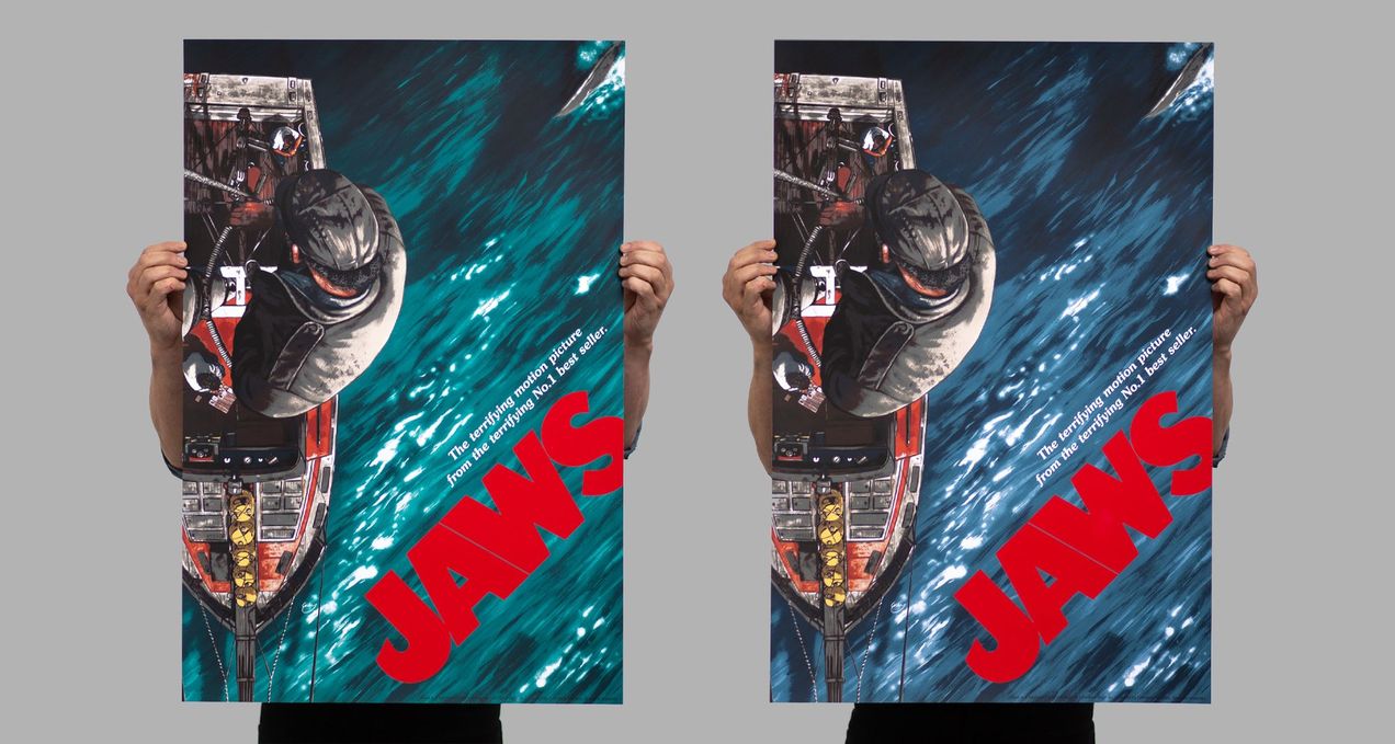JAWS 15 colour screenprint edition by Sam Gilbey.